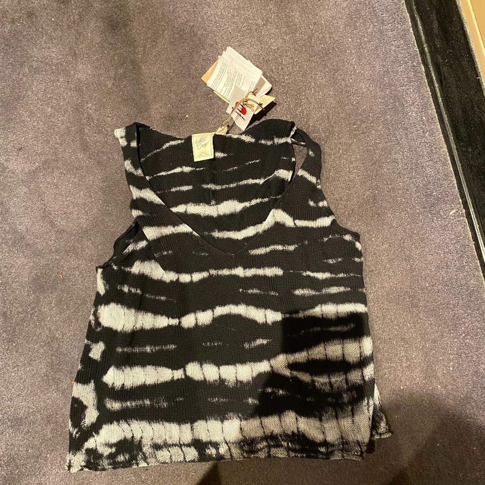 Kunja Tie-Dye Sweater Tank Top WHITE CROW